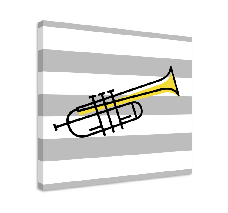 Trumpet med ränder Kanvas musik - Tenstickers