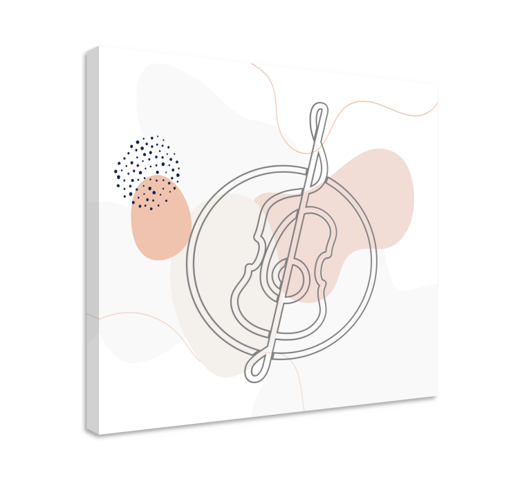 Kanvas musik musikinstrument skiss - Tenstickers