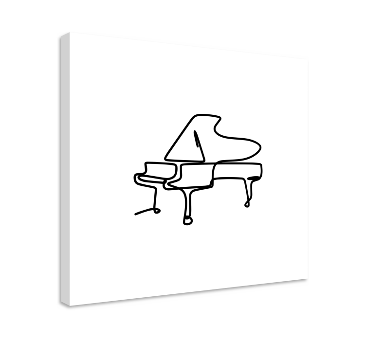 Kanvas musik piano kontur - Tenstickers