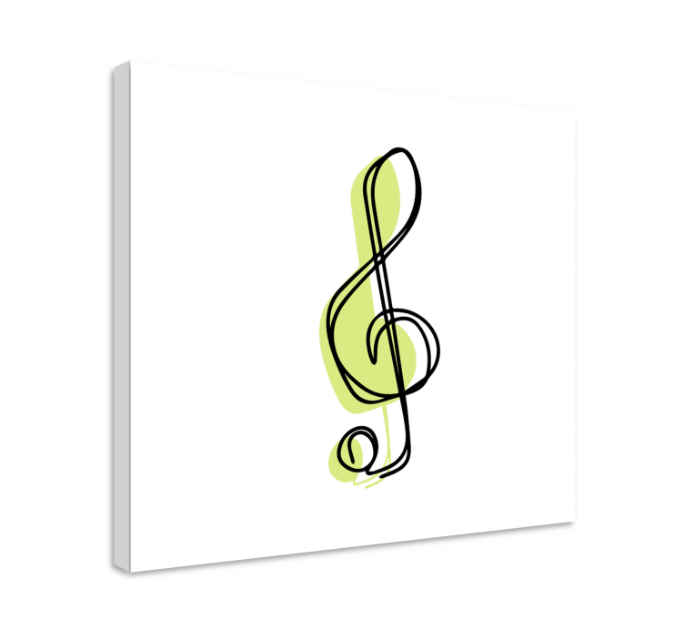 Minimalistisk musik notera design musik canvas konst - Tenstickers