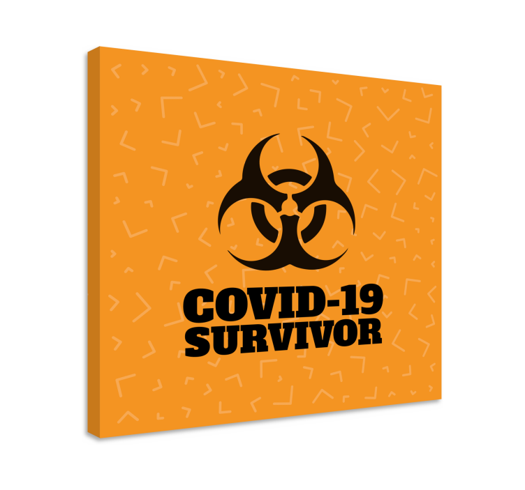 Covid survivor rolig design citat canvas - Tenstickers