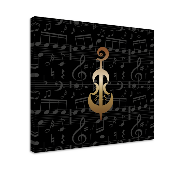 Kanvas musik elegant musiksymbol - Tenstickers