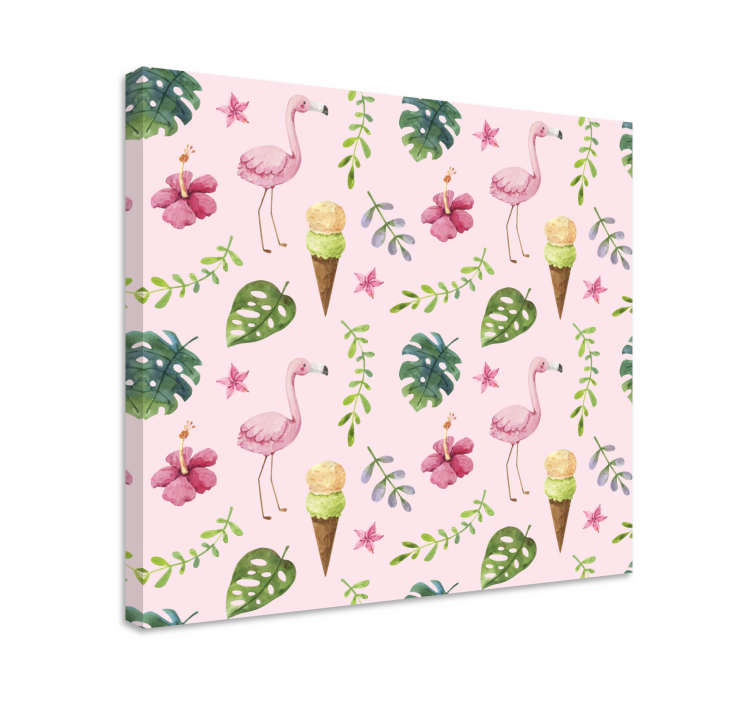 Akvarell sommar mönster moderncanvas tavla - Tenstickers