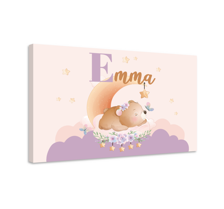 Kanvas barnrum bäbis björn drömmar - Tenstickers