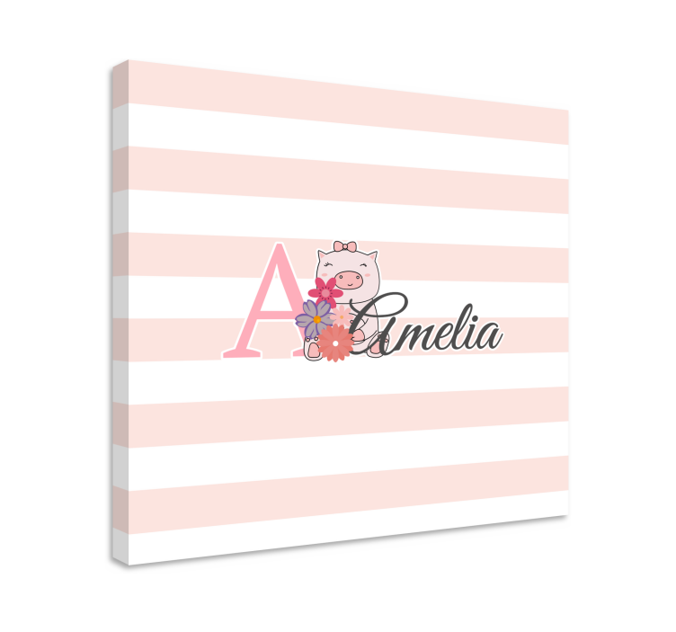 Kanvas barnrum lekfulla smågrisen - Tenstickers