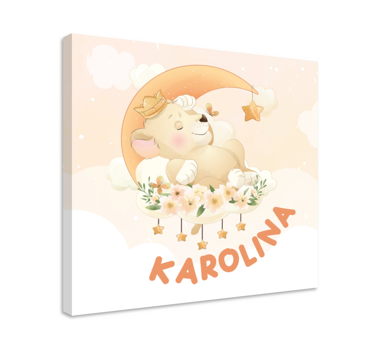 Sömnig björn drömmer Kanvas barnrum - Tenstickers