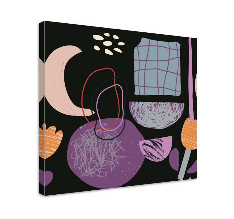 Abstrakta botaniska egenskaper kanvas dekoration - Tenstickers