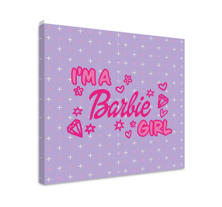 Jag är en barbie flicka citat canvas - Tenstickers