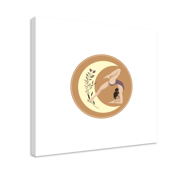 Kanvas barn yogapose lugnet - Tenstickers