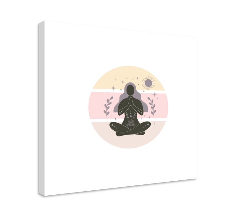 Kanvas buddha meditationsställning - Tenstickers