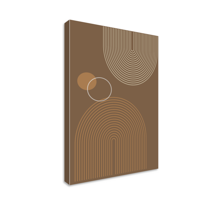 Kanvas geometrisk kurviga linjemönster - Tenstickers