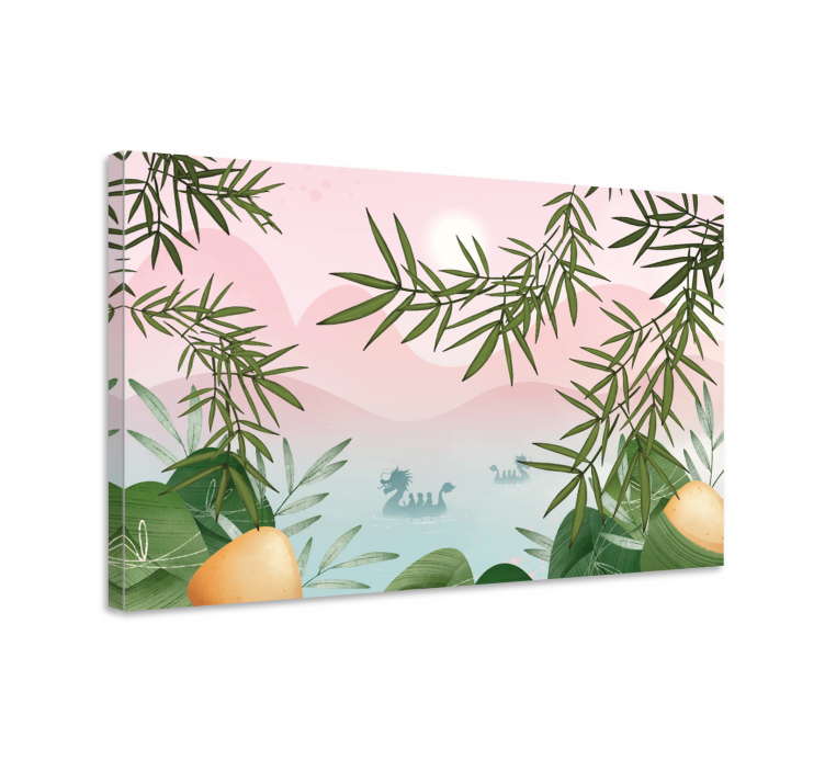 Kanvas dinosaurie majestätisk sjövarelse - Tenstickers