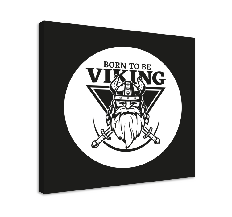 Viking krigare emblem Kanvas tecken - Tenstickers