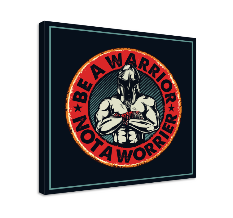 Kanvas citat var en krigare - Tenstickers