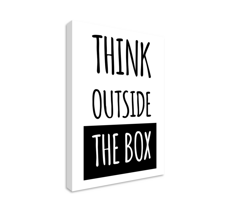 Tänk utanför boxen motiverandecanvas tavla - Tenstickers