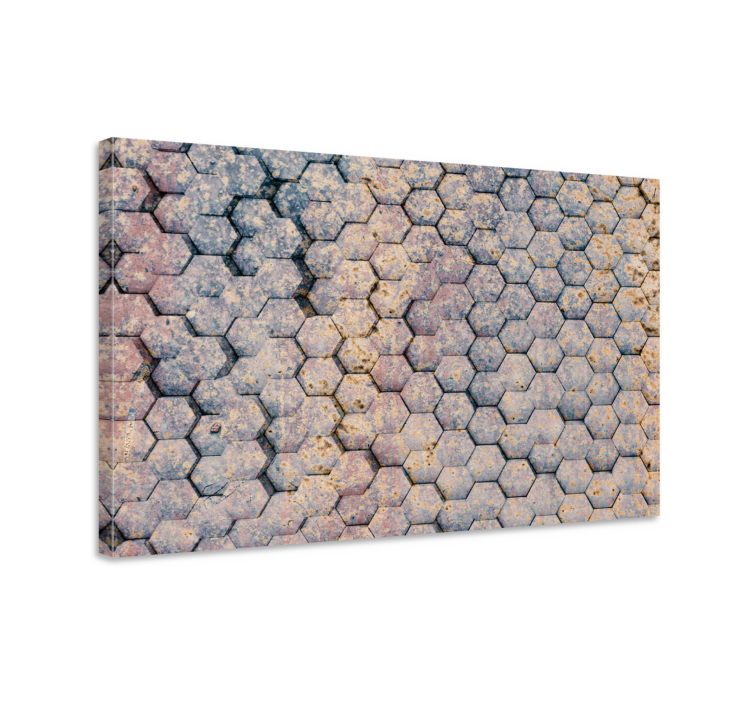 Kanvas geometrisk hexagonalt mönsterdesign - Tenstickers