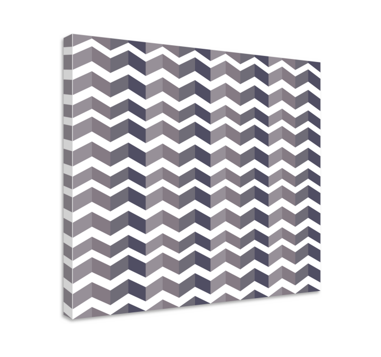 Kanvas geometrisk chevron stil arrangemang - Tenstickers