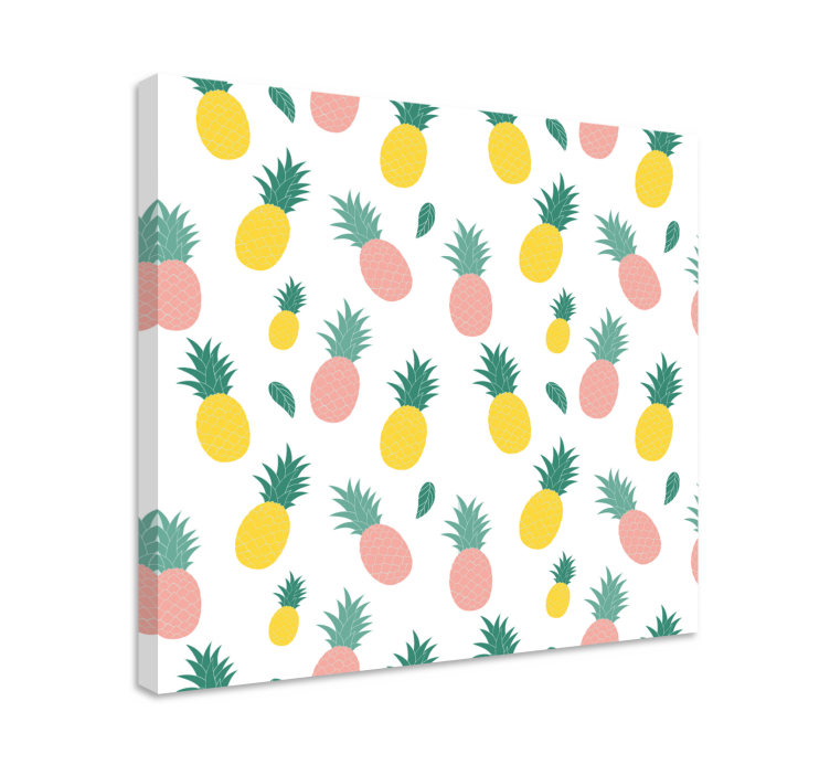 Tropisk ananas mönster Kanvas frukter - Tenstickers