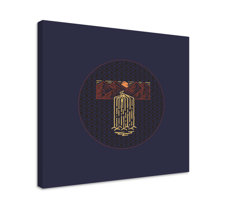 Afrikansk stil vattenfall canvastavlor - Tenstickers