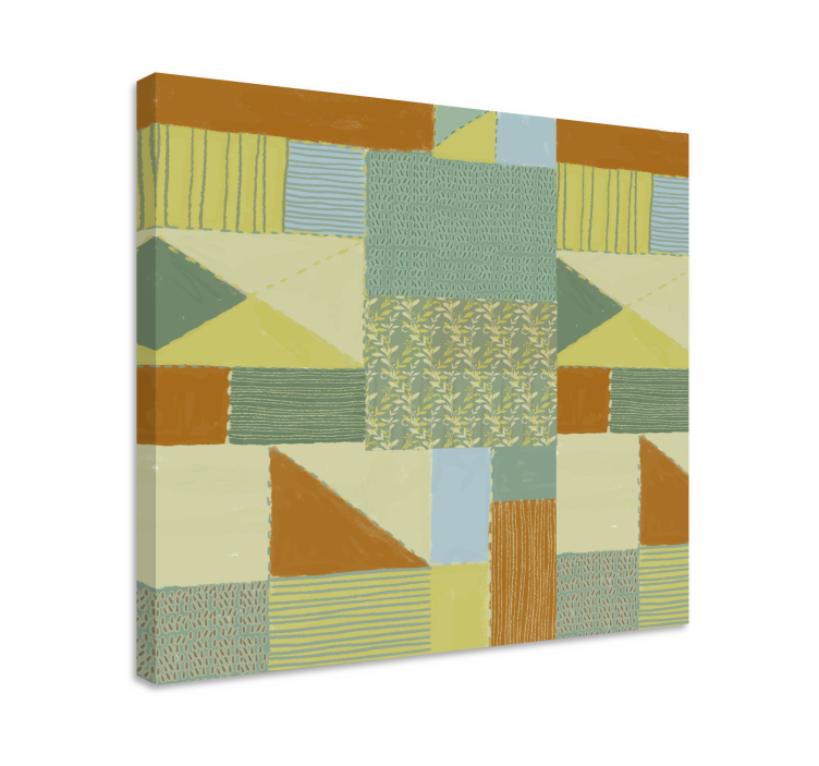 Blandat mönster patchwork Kanvas dekoration - Tenstickers