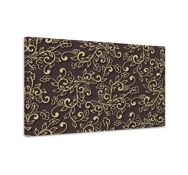 Kanvas blommor och växter elegant botanisk arrangemang - Tenstickers