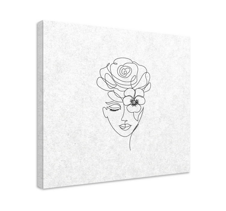 Minimalistisk ansiktslös kvinna canvas bilder - Tenstickers