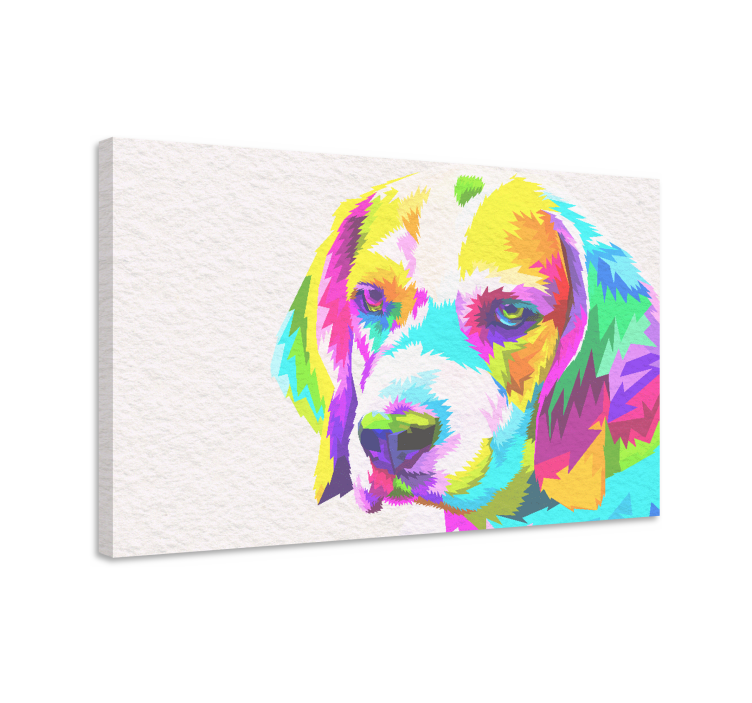 Akvarell beagle hund canvastavlor - Tenstickers