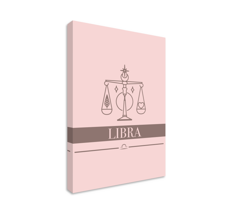 Libra rosa stjärntecken canvas för vardagsrum - Tenstickers