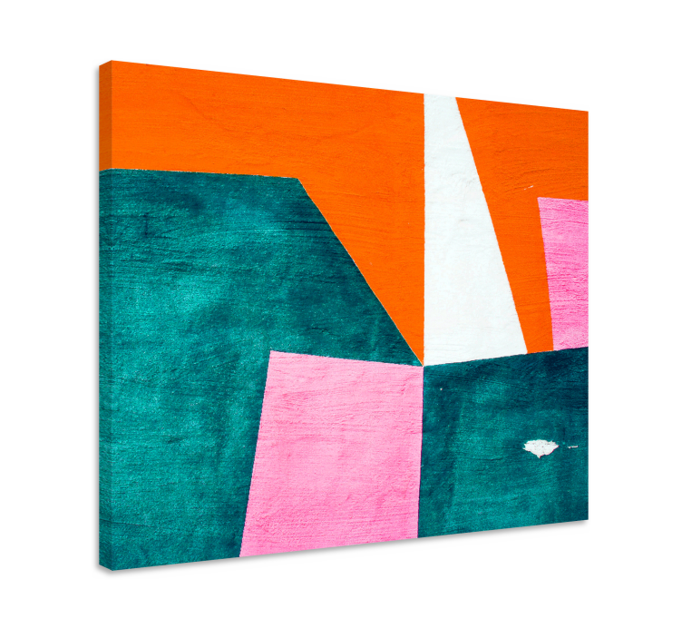 Handmålad mosaik geometriskcanvas tavla - Tenstickers