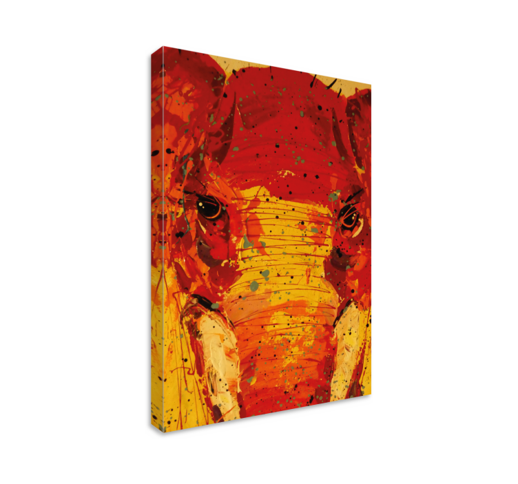 Levande elefantporträtt Kanvas elefant - Tenstickers