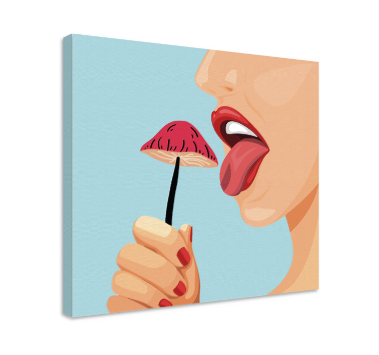 Läcker jordgubbsfrestelse Kanvas frukter - Tenstickers