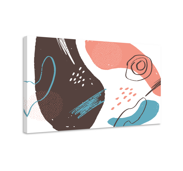 Abstrakt kanvas dynamiska konstnärliga former - Tenstickers