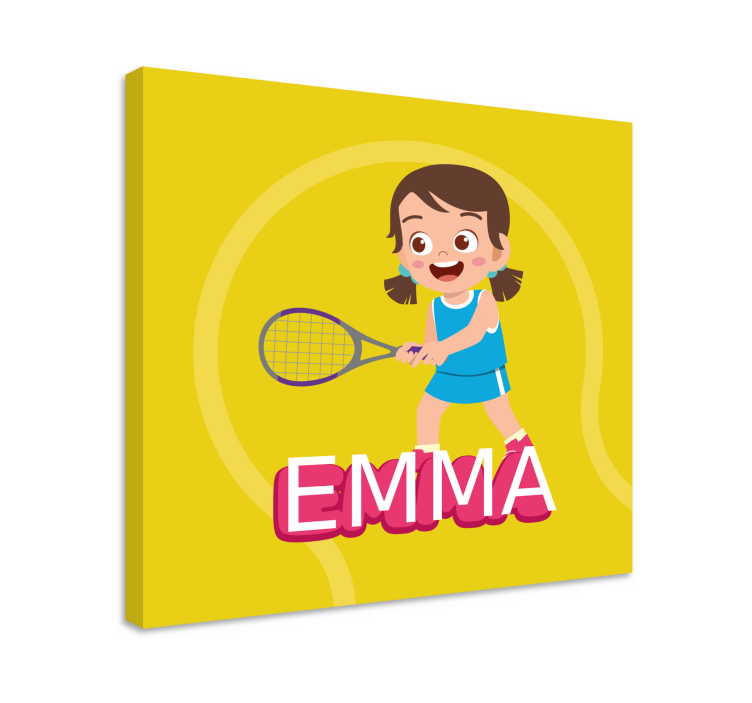 Tennisspelare med namn personlig canvas - Tenstickers