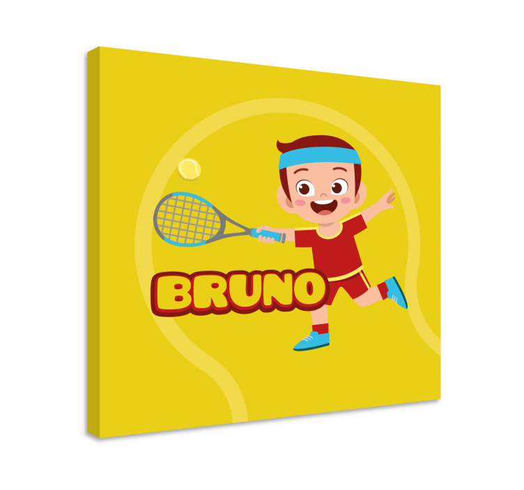 Tennisspelare med namn Kanvas Barn - Tenstickers