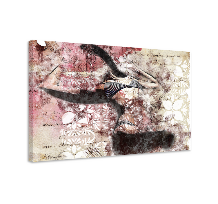 Kanvas människor och karaktärer dansares silhuett design - Tenstickers