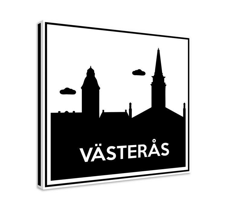 Skyline "vasteras" city canvastavlor - Tenstickers