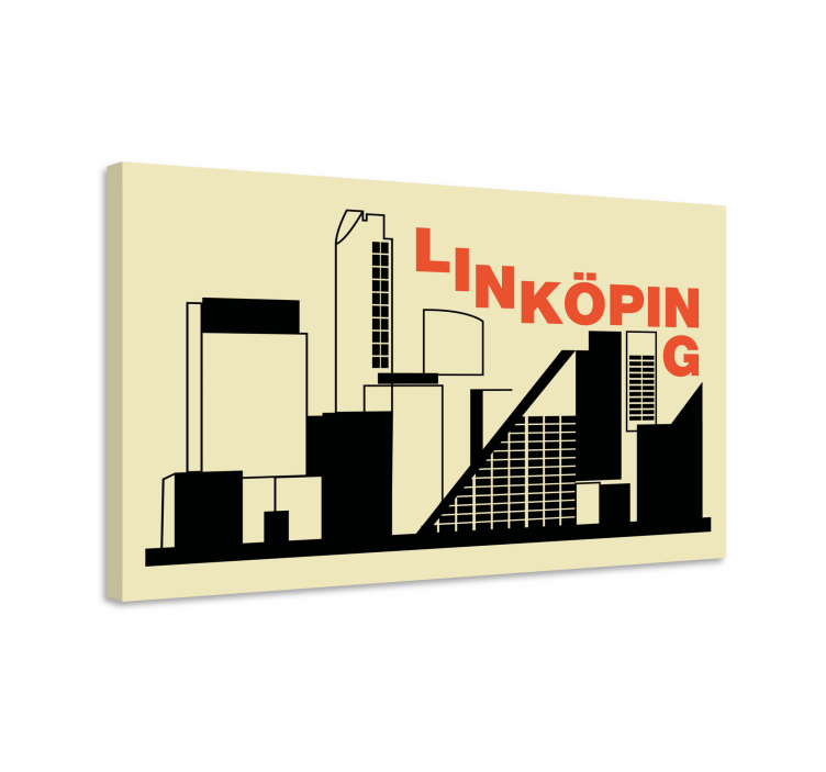 Skyline "linköping" city canvastavlor - Tenstickers