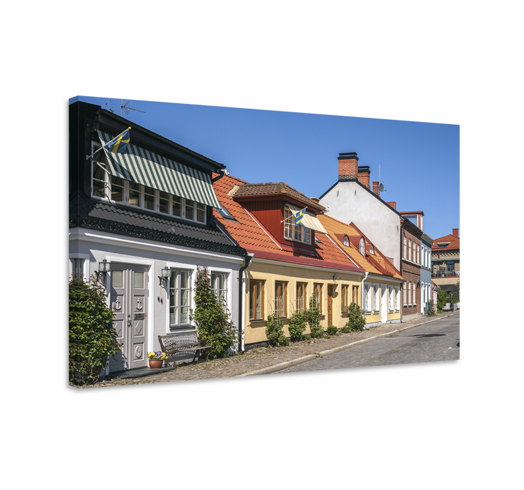 Ystad stadsbild canvastavlor - Tenstickers