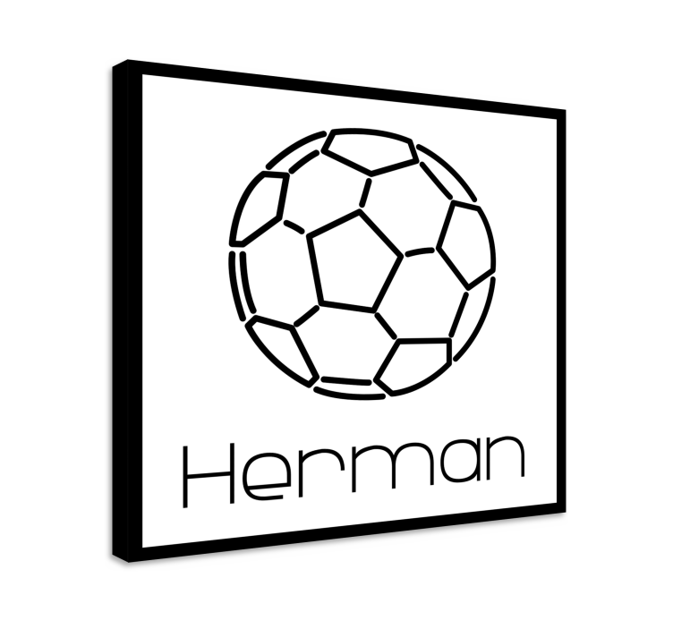 Fotbollsboll med namn Kanvas Tonåring - Tenstickers