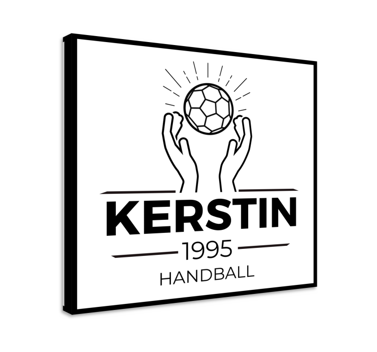 Personlig handbollsdesign Kanvas Tonåring - Tenstickers