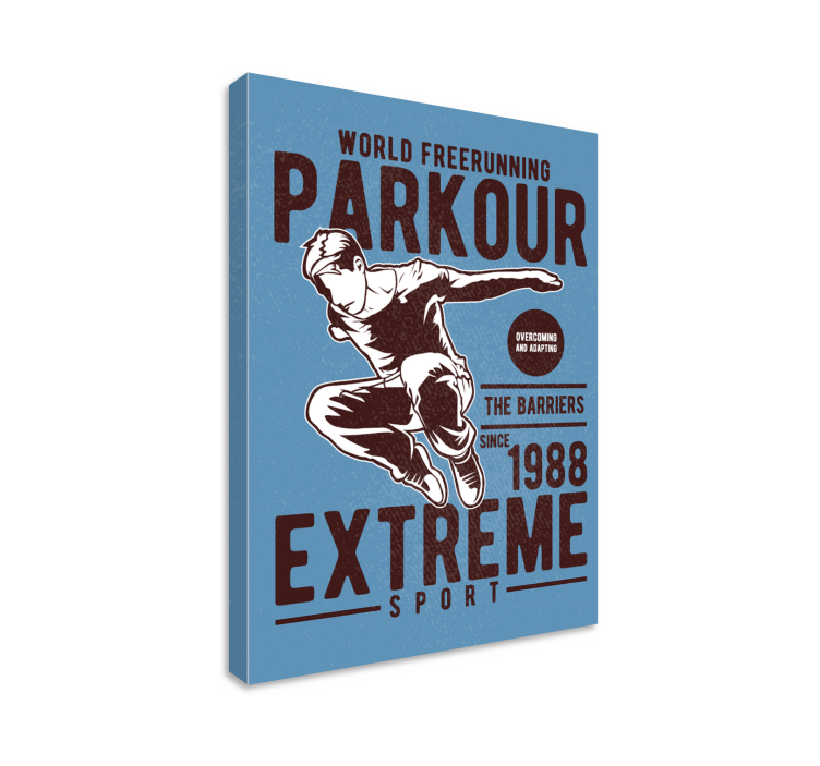 Vintage parkour affischtryck - Tenstickers