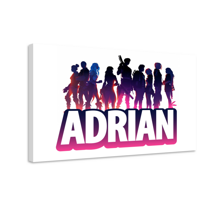 Silhuett av episka karaktärer videospel canvas tavla - Tenstickers