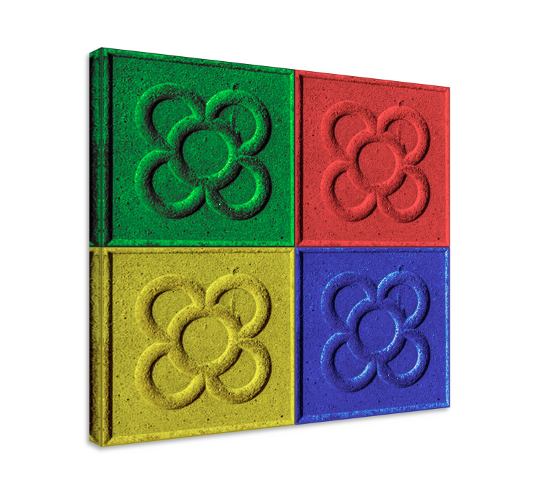 Popkonst pannkakstegel Kanvas vardagsrum - Tenstickers