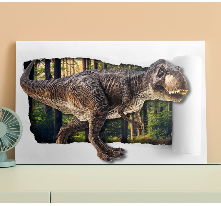 3d-dinosaurie-kanvastryck - Tenstickers