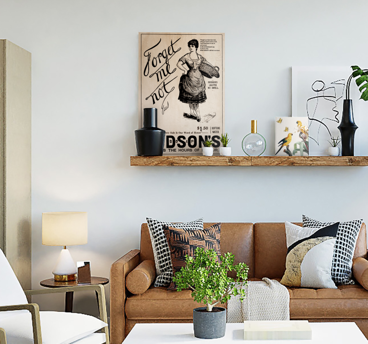 Vintage annonsaffisch retrocanvas tavla - Tenstickers