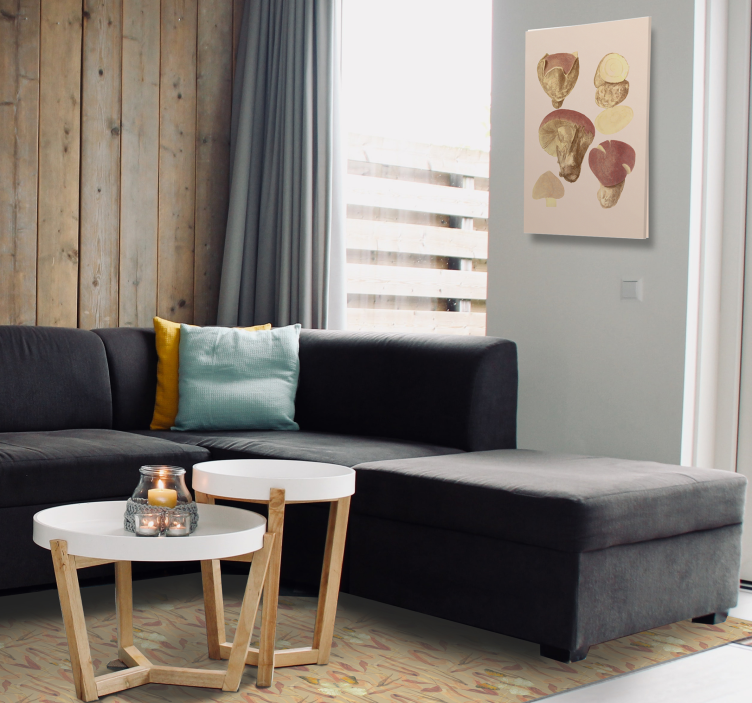 Svamp samling Kanvas blommor och växter - Tenstickers