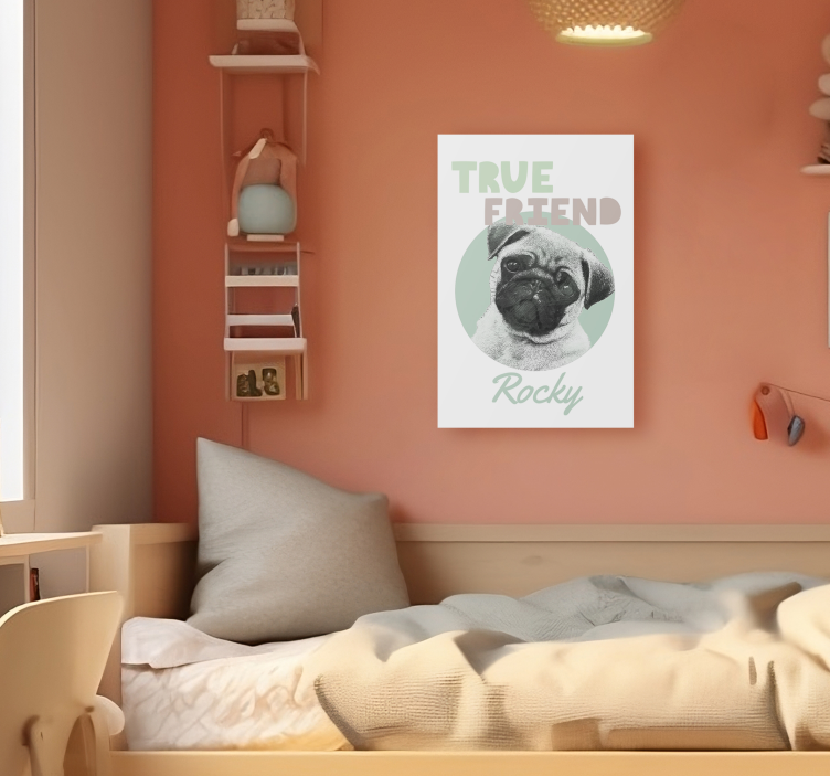 En riktig vän Personlig kanvas - Tenstickers