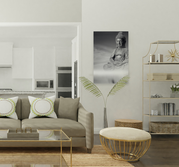 Buddha zen canvaskonsttryck - Tenstickers