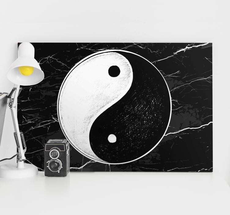 Kanvas zen yin yang symbol - Tenstickers