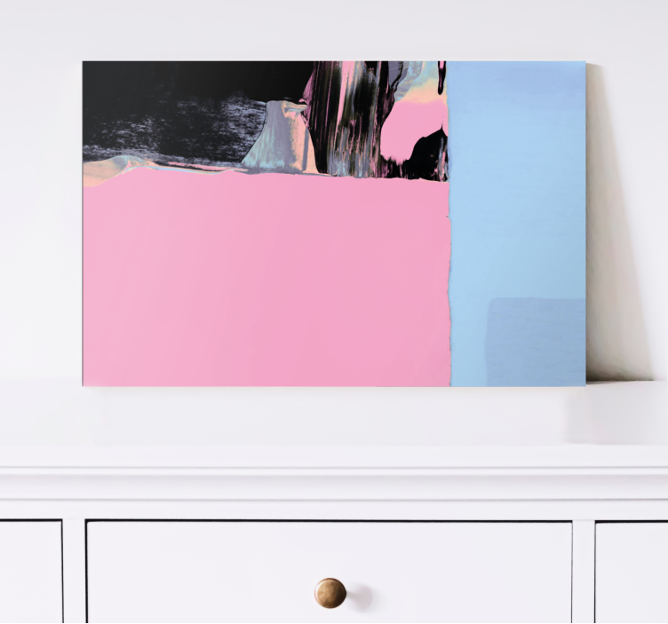 Abstrakt kanvas med färgsegment - Tenstickers